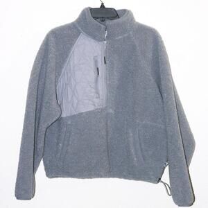 Target Brand Joy Lab Gray Fleece Pullover 3/4 Zip Fleece Sweatshirt